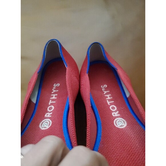Rothy's The Flat Ballet Red Knit Classic Casual Shoes Women’s US 11 EU 41.5 EUC - Picture 8 of 10